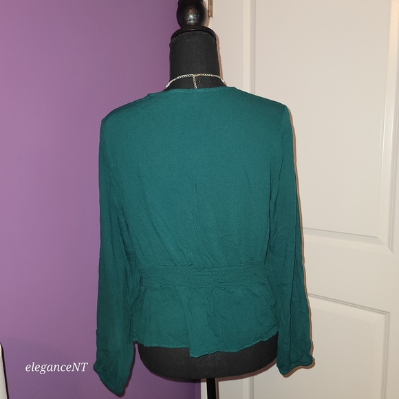 Express Faux Wrap Style Women's Blouse Sz: L - Picture 3 of 7